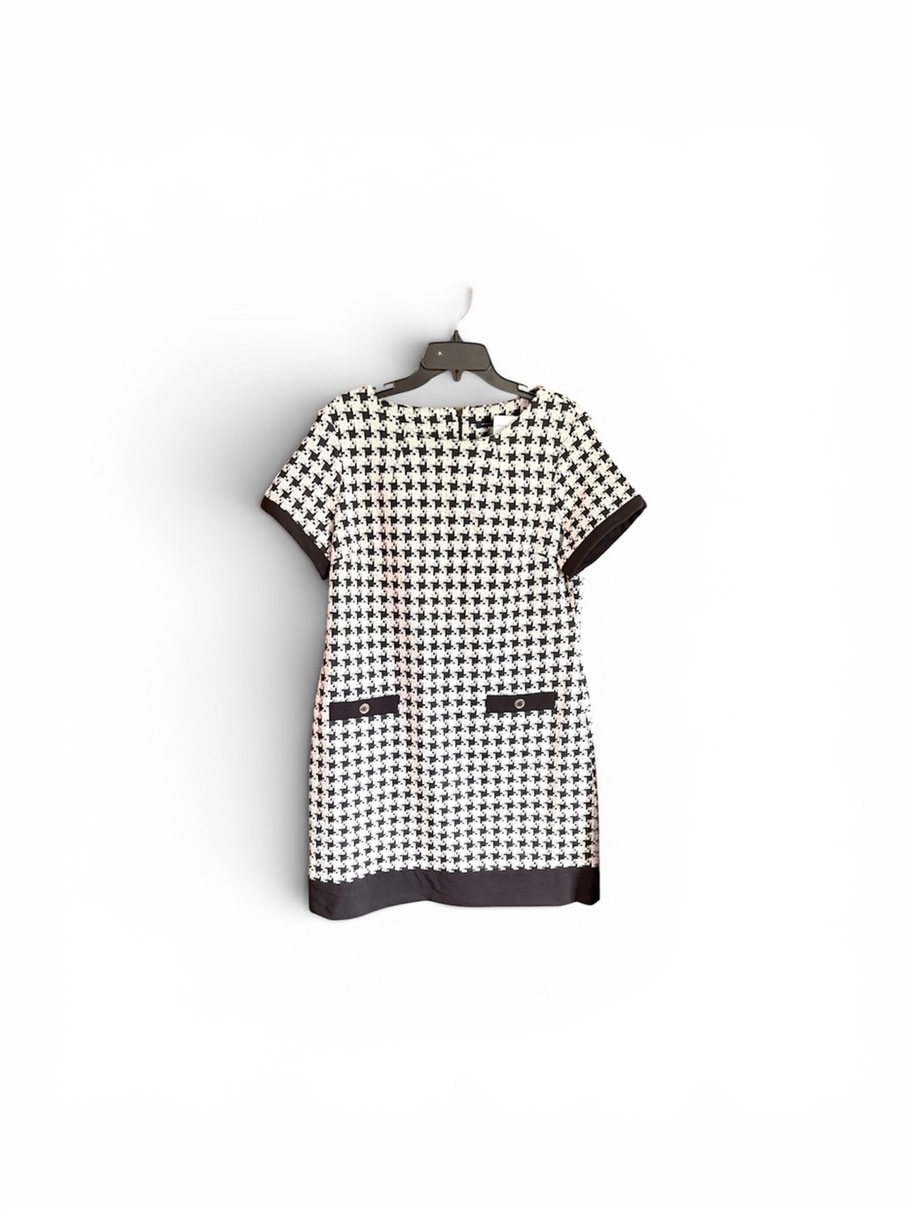 Tommy Hilfiger Black and White Houndstooth Shift Dress 14